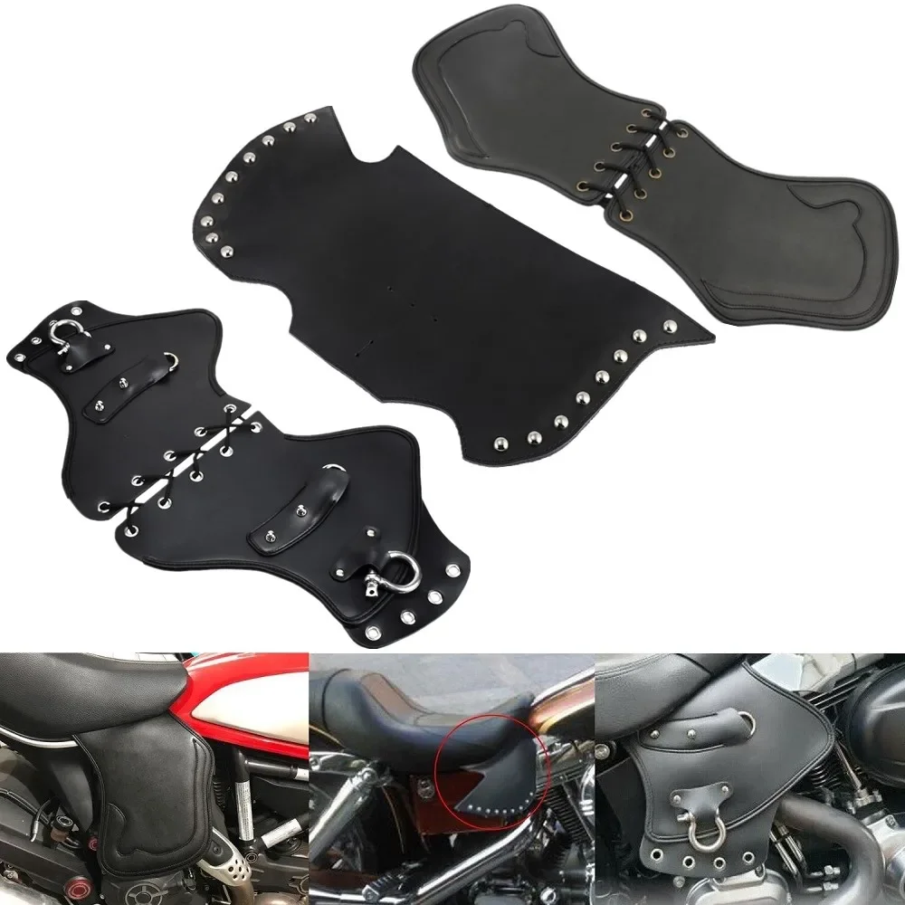 Motorcycle Universal Reflective Saddle Shield Protector Mid Frame Air Heat Deflector Cover For Harley Yamaha Honda Suzuki Ducati