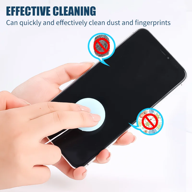 Mobile Phone Screen Wiper Portable Mini Screen Cleaner Cloth with Dust Stopper Key Pendant Cleaner for IPad Mobile Phone Glasses