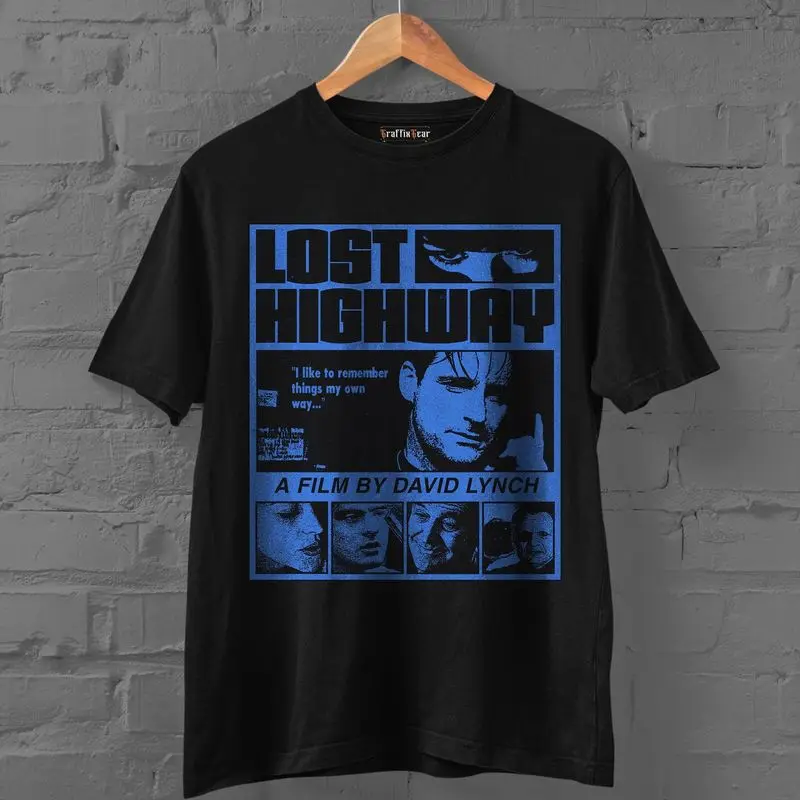 Lost Highway Retro Horror Movie T-Shirt Unisex Short-Sleeve Graphic Tee Vintage Cult Classic David Lynch Film Fan Gift