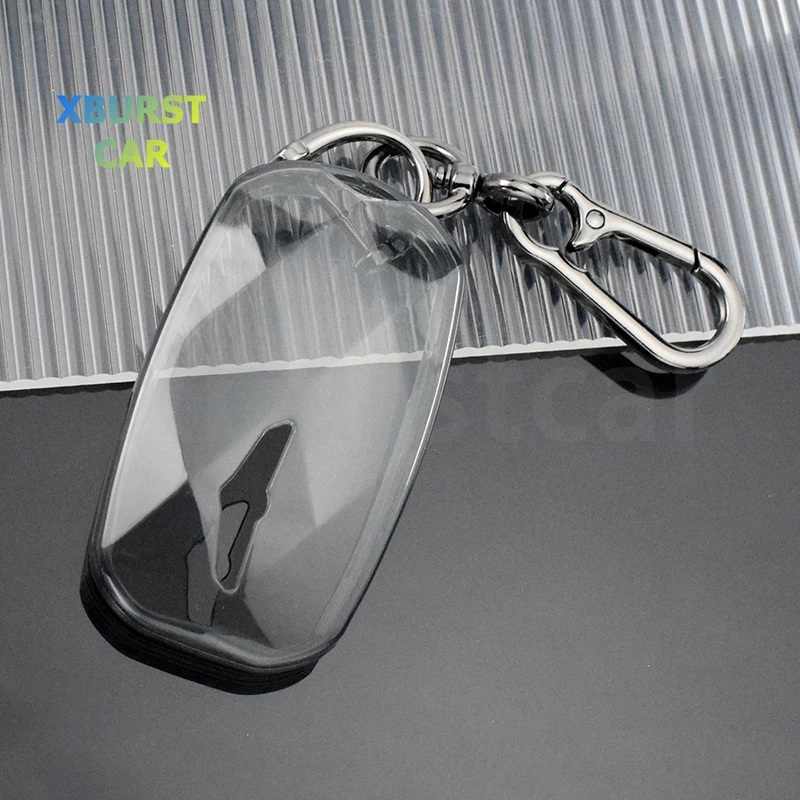 For Hyundai Genesis GV60 GV90 G90 G70 G80 EQ900 TPU Transparent Car Key Case Cover Auto Shell Fob Holder Protector Accessories