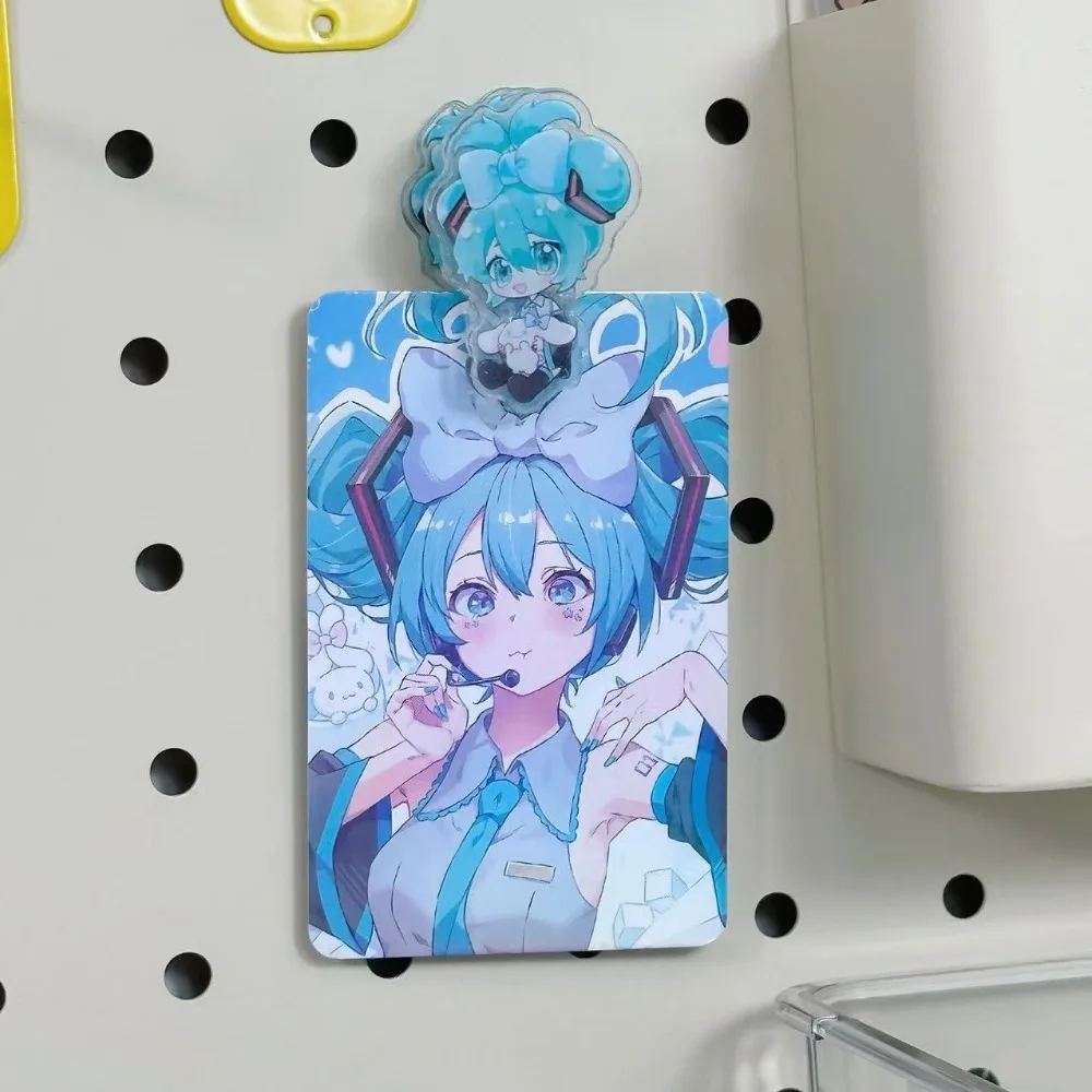 New Hatsune Miku Acrylic Clip Miku Project Diva Anime Peripherals Thickening Special-shaped Cartoon PP Clip Exam Paper Folder