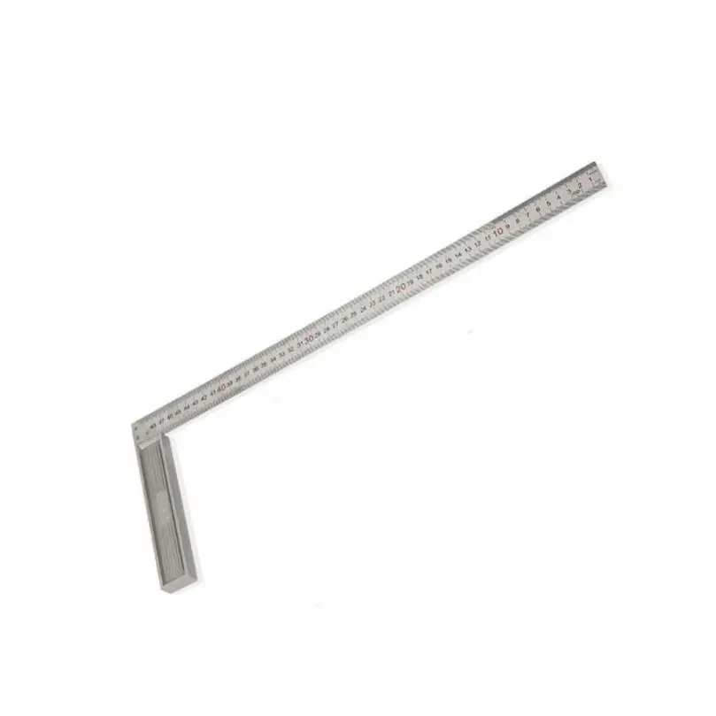 500mm / 19.7 Inch Right Angle Stainless Steel Angle Ruler with Thickened Handle Angle Rulers Measuring Tools