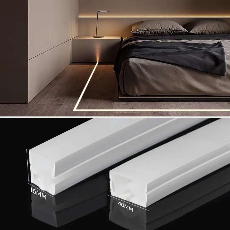

Thick Led Strip Neon Silicone Tube 20/30/40Mm Outdoor Waterproof Led Strip Channel Diffuser Floor Use Walkable Decor Line Light