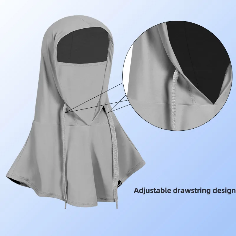 Summer Breathable Ice Silk Mask Cap Men Women Outdoor Cycling Sunshade Hat UV Protection Face Cover Sunhat