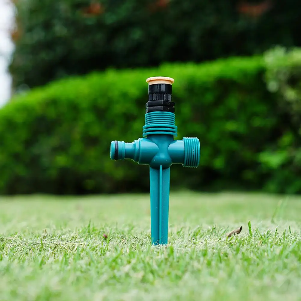 Irrigatore da giardino 360 °   Sistema di irrigazione per irrigazione a rotazione Ugello di spruzzo con tappo regolabile per serra automatica per prato agricolo