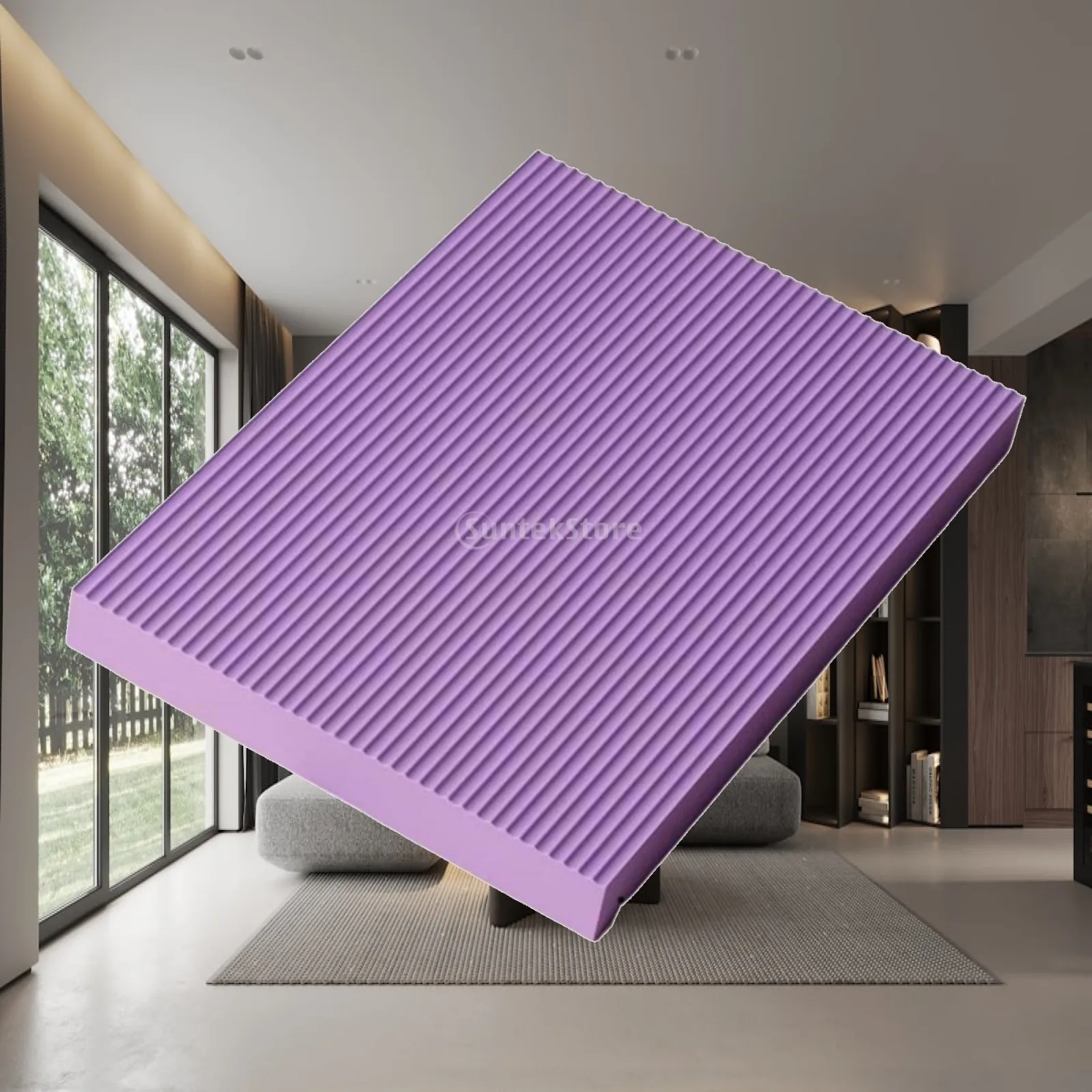 Exercise Balance Pad NBR Foam Stability Cushion with Ribbed Anti Slip Surface for Yoga Stretching Plank Core Strength Training