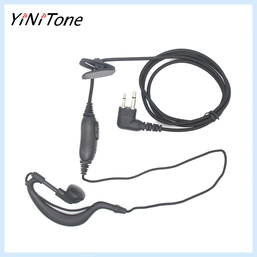 

Motorola CP200 GP300 CT150 G-Shape Headset with Mic & PTT - Clear Audio, M Plug, Comfortable for Long Wear