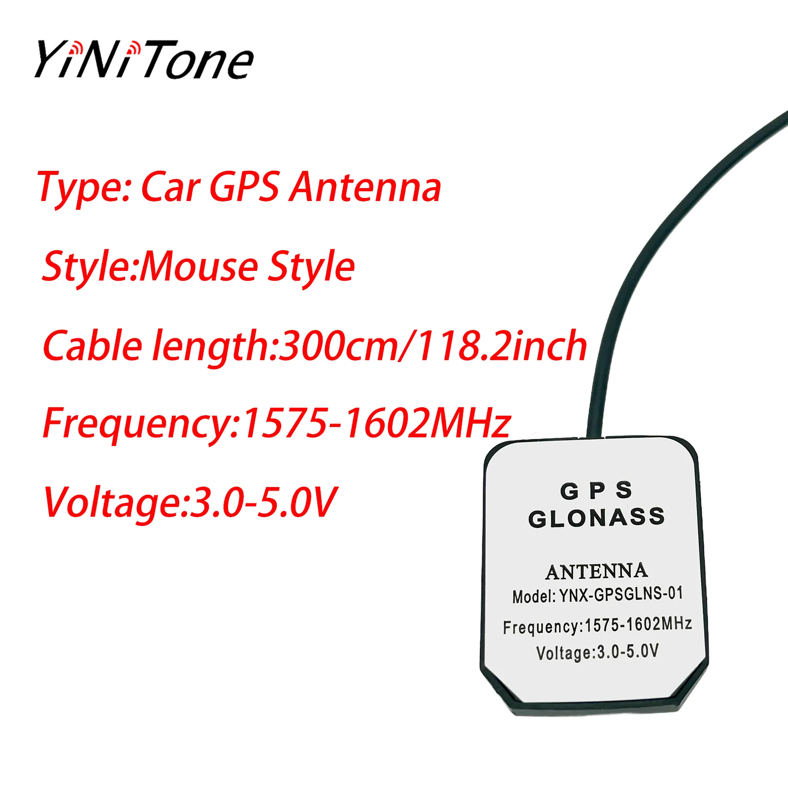 هوائي نشط GPS Glonass بطول 3 أمتار، قاعدة مغناطيسية لتحديد موضع أقوى على لوحة قيادة السيارة