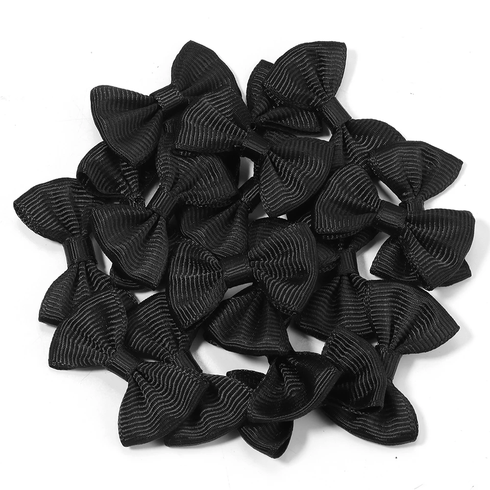 

30/60Pcs Mini Satin Bows Ribbon Bow Vintage Soft Boutique Flower Bowknot for DIY Sewing Crafts Home Wedding Party Decor Bowties