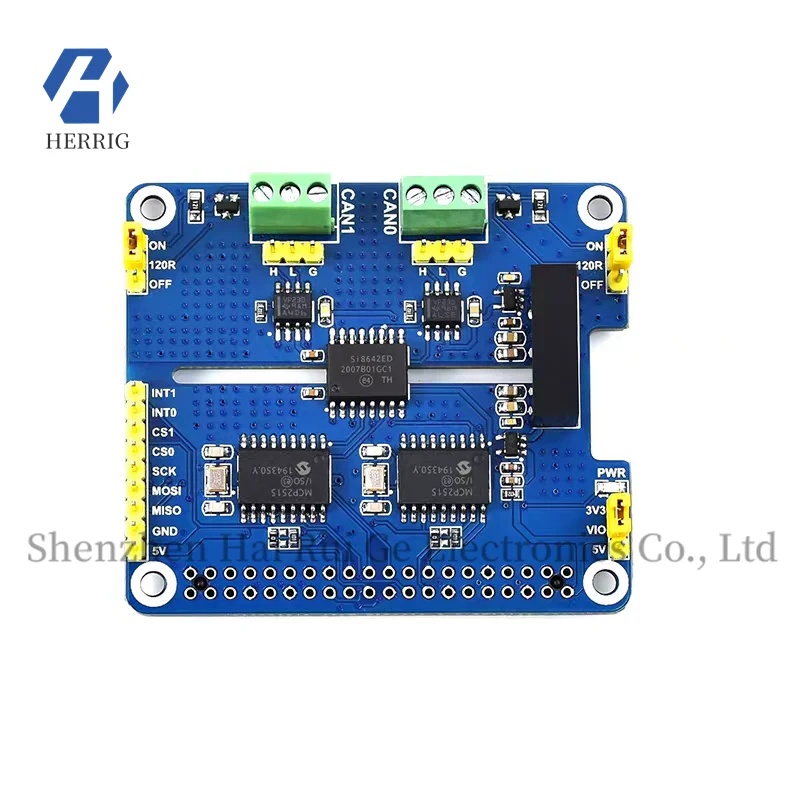 MicroSnow Raspberry Pi Dual-Channel Isolated CAN Bus Expansion Board CAN Module with Onboard Protection Circuit