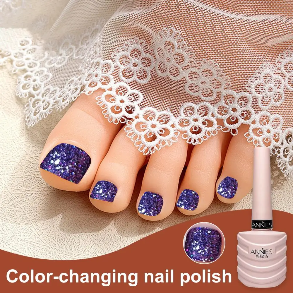 Glitter Nail Polish Glitter Toe Nail Polish with Colorful Rhinestones for Diy Manicure at Home or Salon Liquid Gel for Women