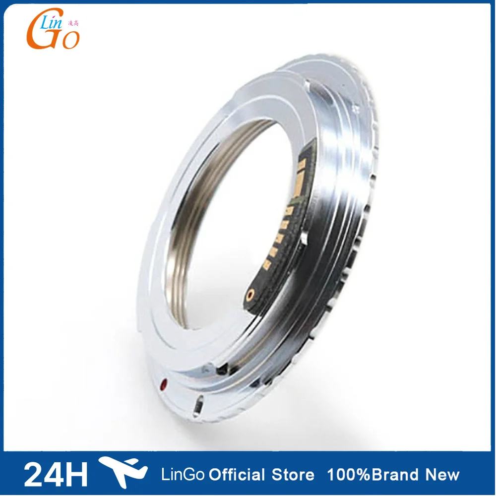 LinGo Lens Adapter Ring for M42-EOS with Chip, M42 Screw Fit Lens to for CN. for C.EO EF Mount Adapter Ring Camera Accessories