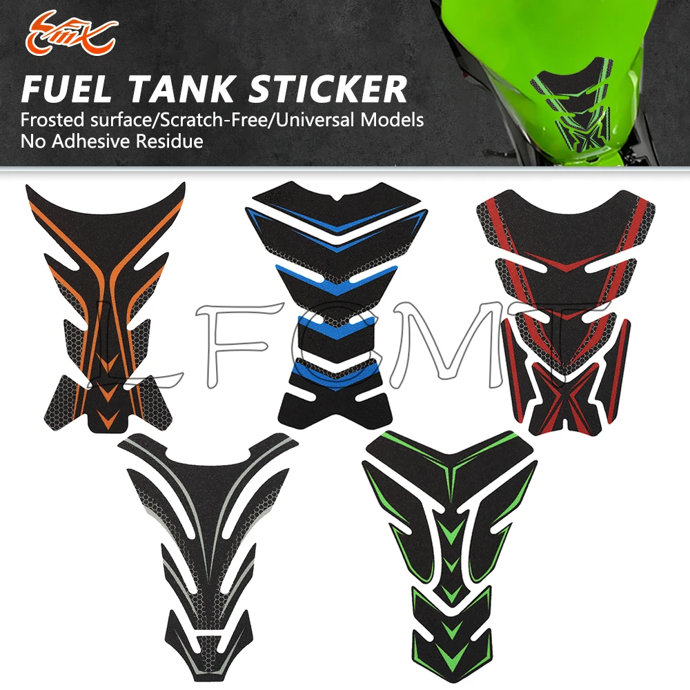 Motorcycle Fishbone Tank Pad Protector Sticker Decals For KAWASAKI ER-6N NINJA H2 H2R Z400 Versys 650 ZX6R ZZR Honda Suzuki GSXR