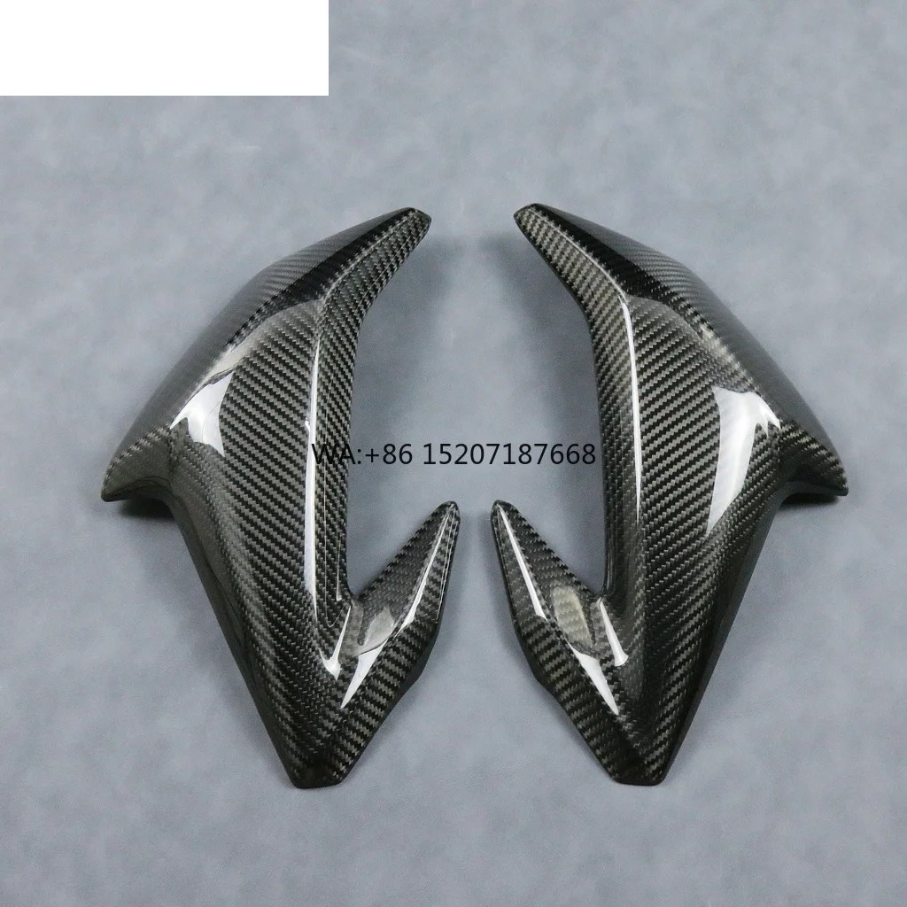 

3K сухое углеродное волокно, аксессуары для мотоциклов, боковая крышка топливного бензобака, обтекатель панели для Kawasaki Z900 2017 2018 2019
