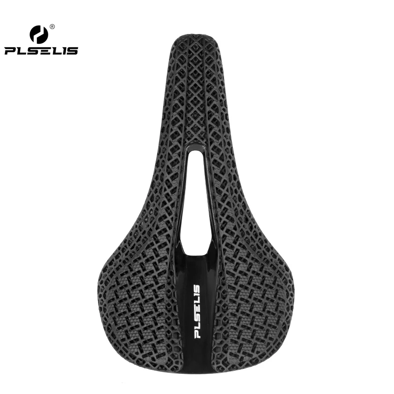 

PLSELIS popular road mountain bike carbon fiber 3D printing hollow breathable high-strength short nose genuine comfortable saddl