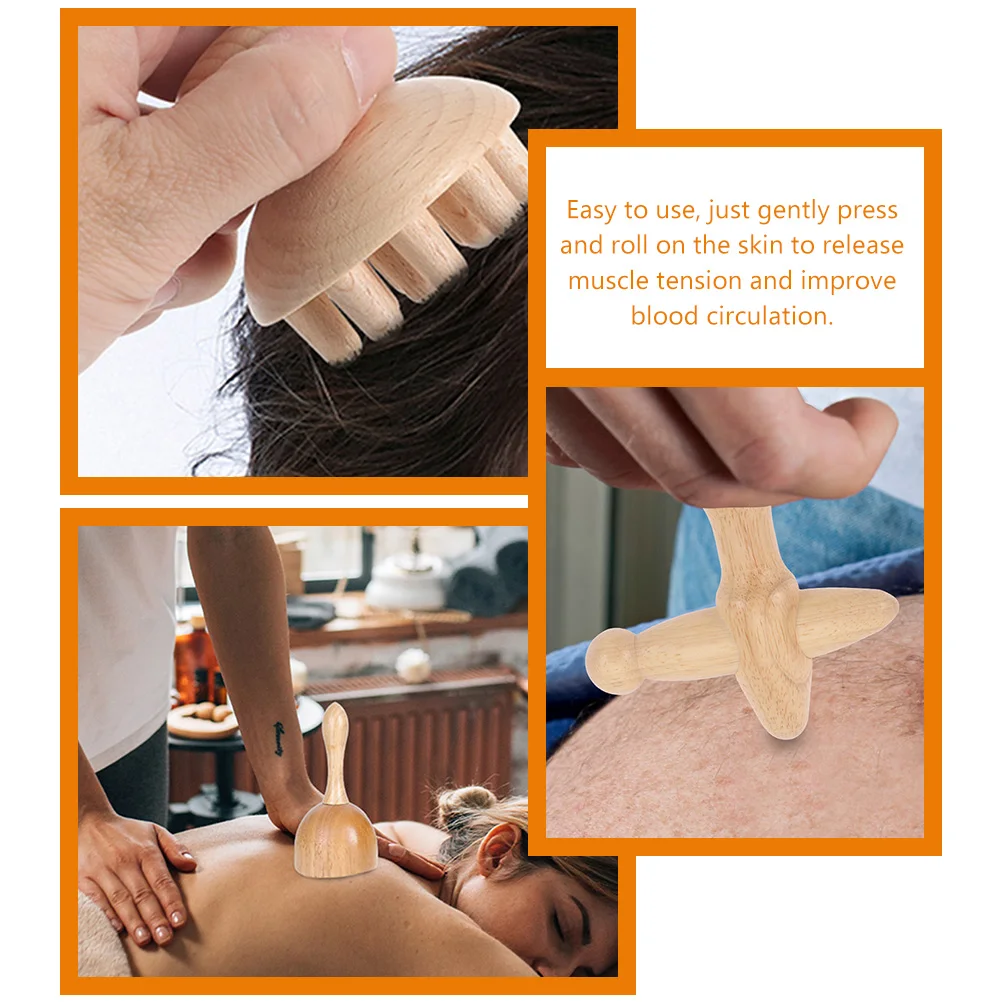 

Massager Set Hand Held Tool Wood Suite Sticks Back Manual Massagers Travel Tools
