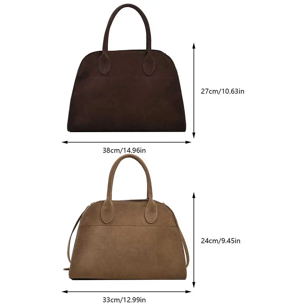 Women Handbags Suede Tote Big Bag One Shoulder Underarm Leisure Fitness Bag Literature Retro Commuter Bag Daily Sling Bags