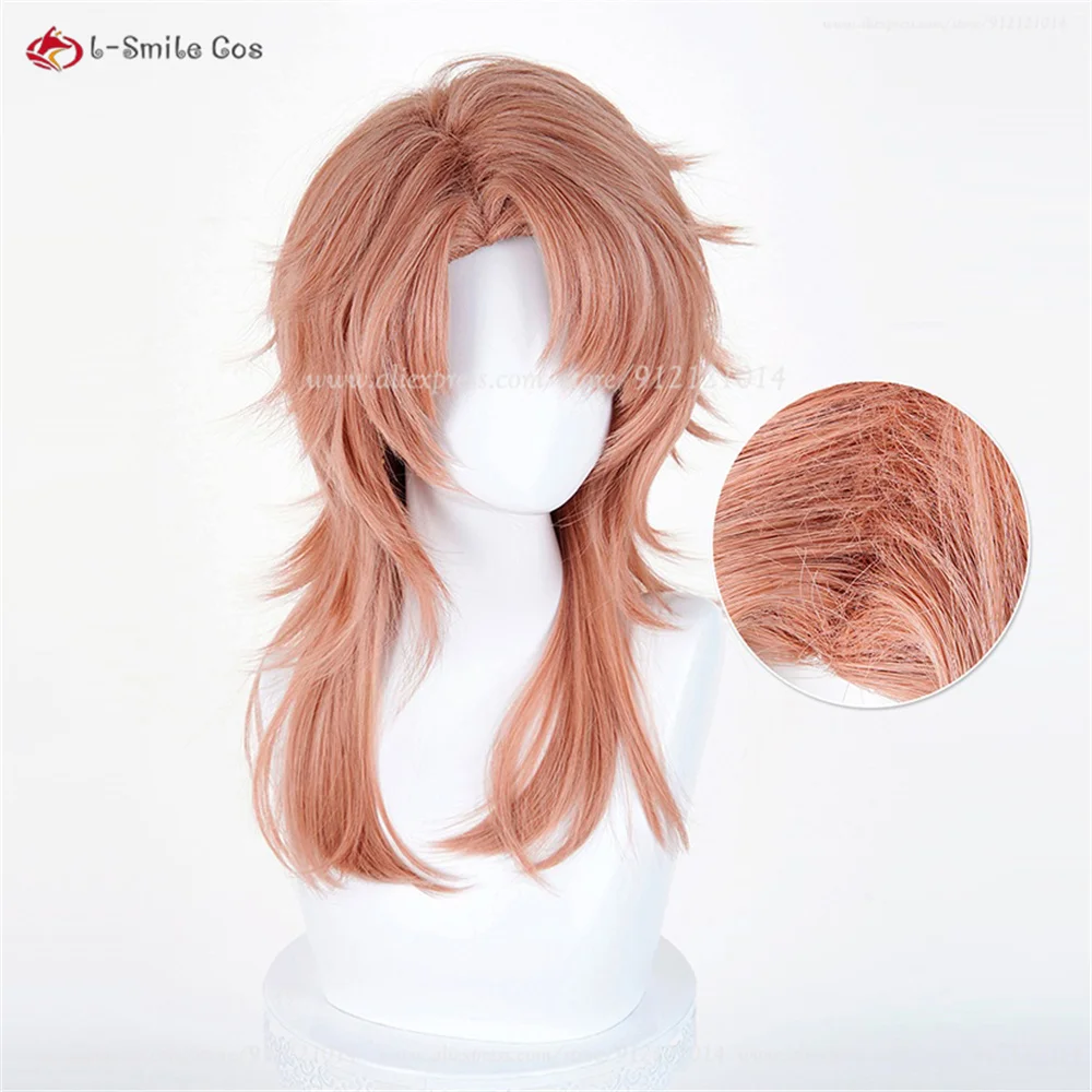 ซาบิโตะคอสเพลย์วิกผม 55 ซม.สีส้มสีน้ำตาลวิกผมสำหรับผู้หญิงผู้ชายคอสเพลย์อะนิเมะวิกผมสังเคราะห์ทนความร้อนผมฮาโลวีนบทบาทเล่น
