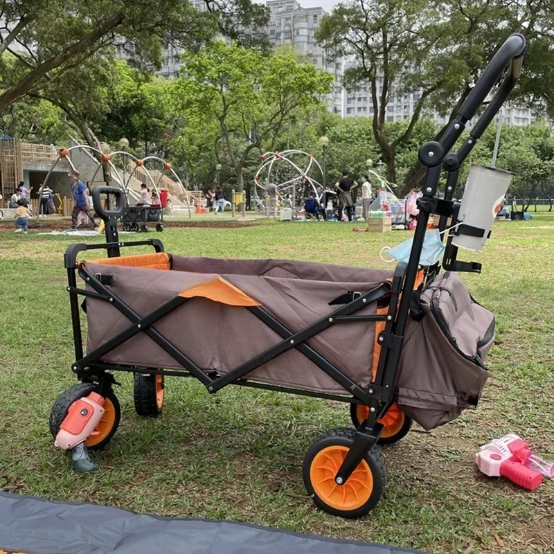 車輪付きの金属製キャンプカート,大容量,ポータブル,多機能,折りたたみ式,屋外,ビーチ,ショッピングカート,モダン