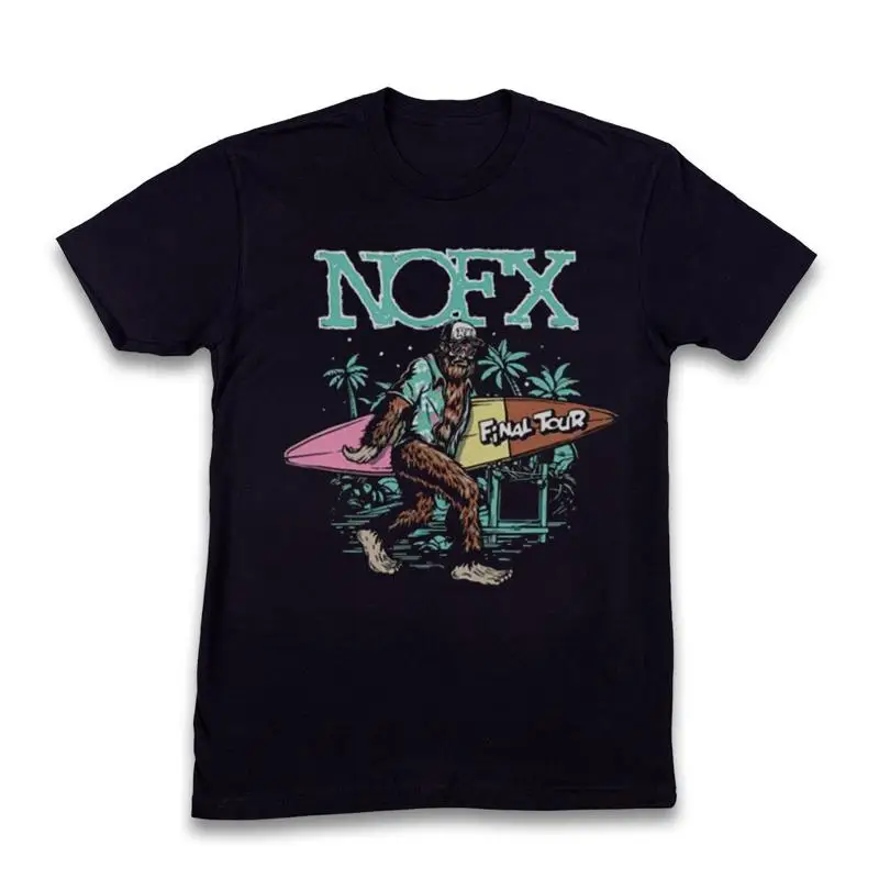NOFX Final Tour Sasquatch T-shirt, Unisex Black Cotton T-shirt, Size S-5XL
