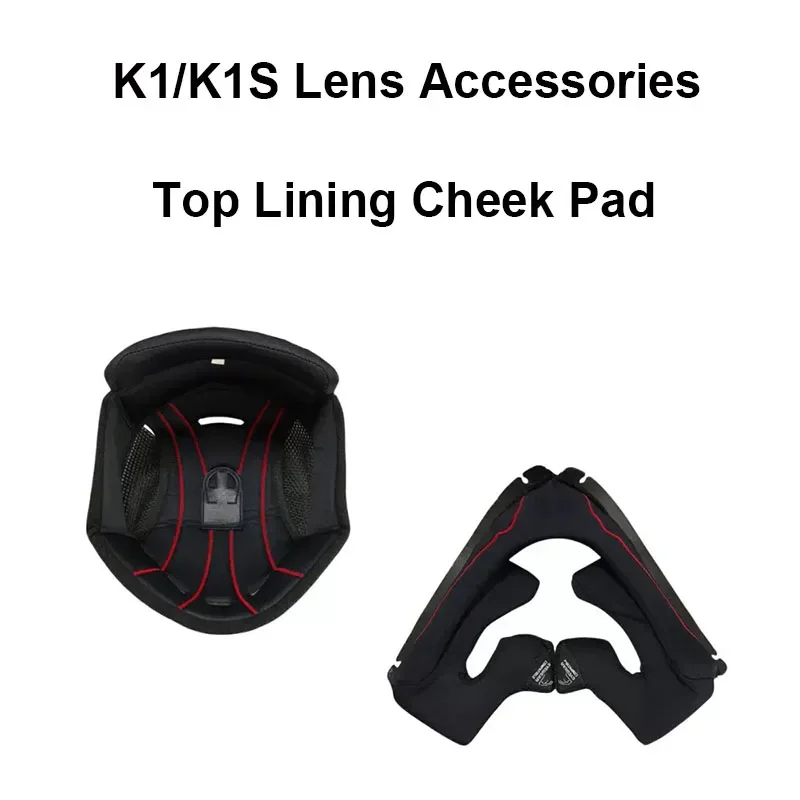 K1 K1S Helmet Top Lining Cheek Pad Chin Strap Cascos K1/K1S Motorcycle Helmet Protective  Accessories Capacete De Moto