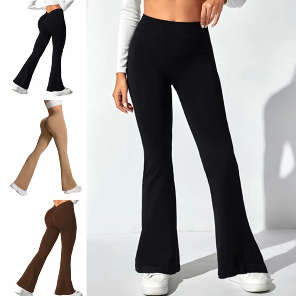 

Fashion V-Waist Yoga Sports Pants Hip-lifting Elastic Sports Fitness Leggings Slimming Quick Dry Yoga Seamless Leggings Girls