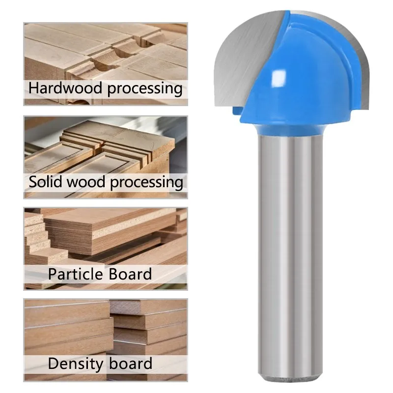 Xcan 1Pc 8Mm Schacht Hoek Rouding Router Bit 16/19/22/25Mm Ronde Router bit Hout Trimmen Cutter Radius Hout Frees