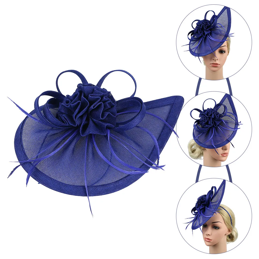 

Elegant Retro Small Hat Fascinator for Women Wedding Bridal Bridesmaid Evening Party Headband Tops Hat Headband