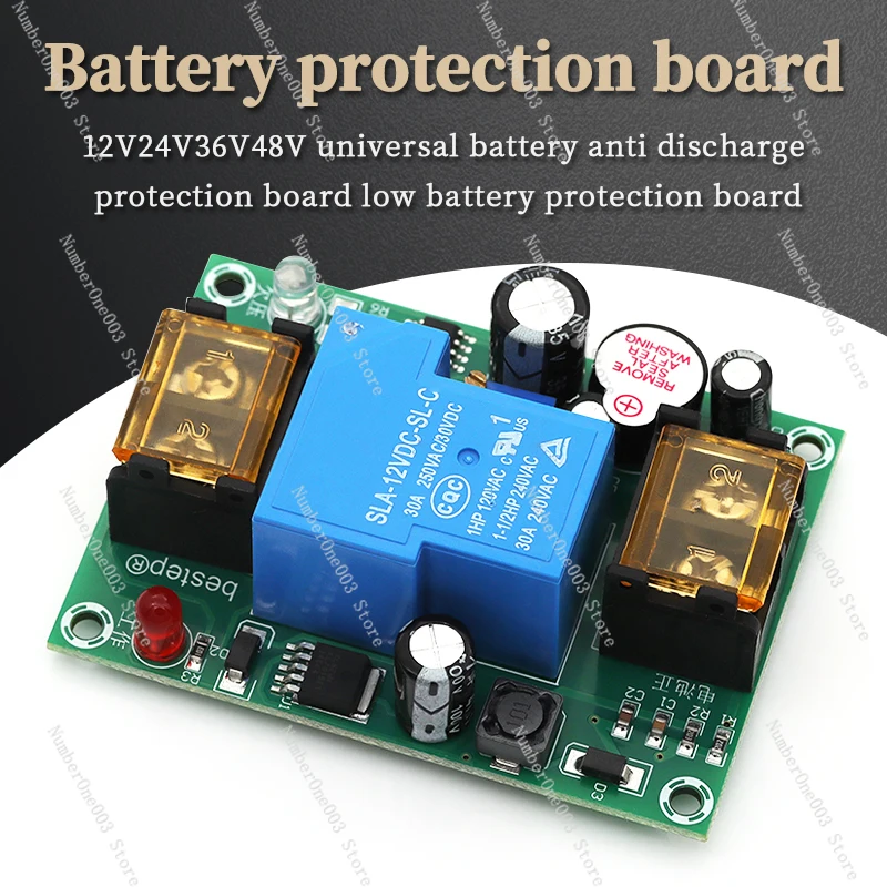 Battery Low-Voltage Alarm Anti-Over Discharge ProtectC 12V 24V 36V 48V 30A