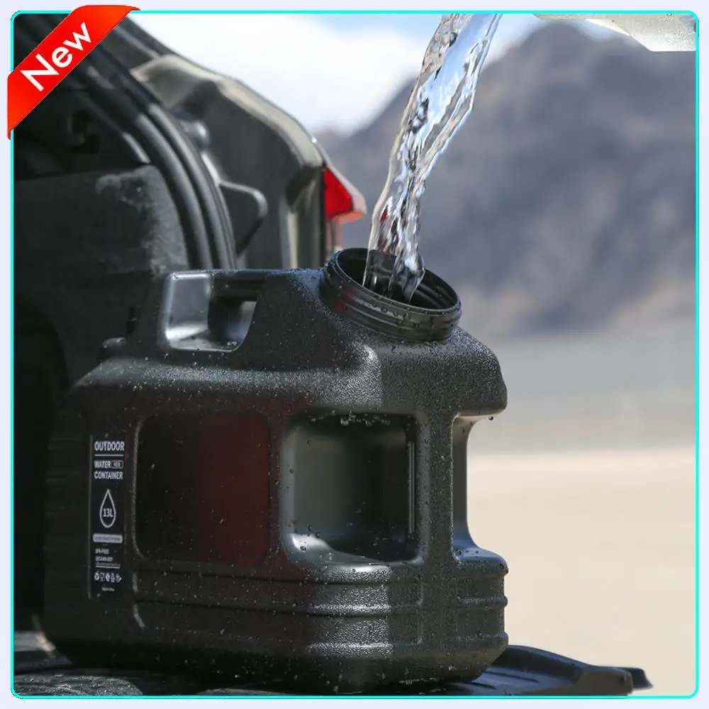 

13L Portable Water Container With Water Pump Emergency Water Bucket With Spigot Detachable Drive Water Tank For Hiking Camping