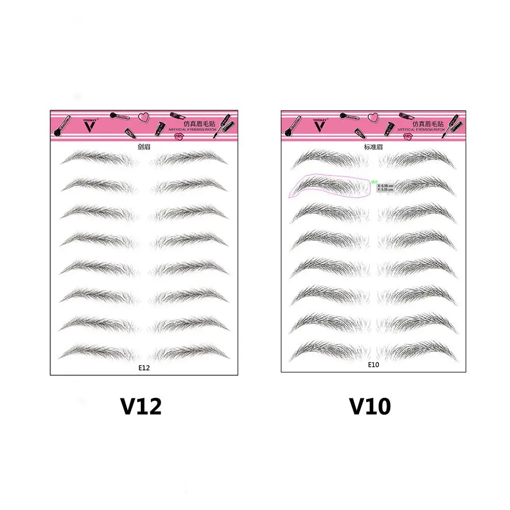 Brow stickers Water-based Lasting 4D Hair-like Eyebrow Authentic Eyebrow Tattoo Sticker False Eyebrows