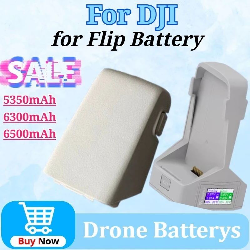 

5350mAh/6300mAh/6500mAh for DJI Flip Battery Larger Capacity Refitting Battery Top Life DIY Parts with Parallel Charging Hub