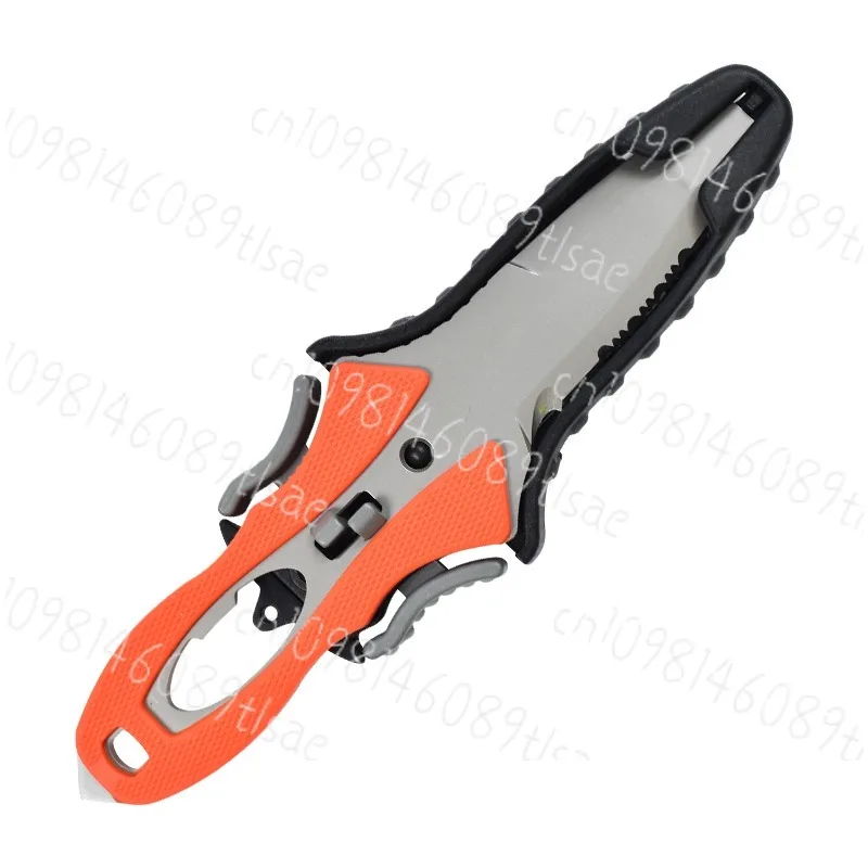 

Water Rescue Knife Titanium Plated Rope Cutter Diving Multifunctional Lifesaving Tool for Outdoor & Vehicle Use
