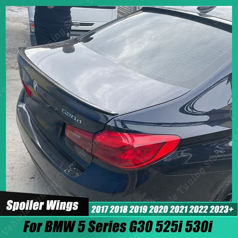 

Car Rear Roof Spoilers Wings Body Kit Tuning M5 Style For BMW 5 Series G30 525i 530i 2017-2022 2023+ Gloss Black/Carbon Look ABS