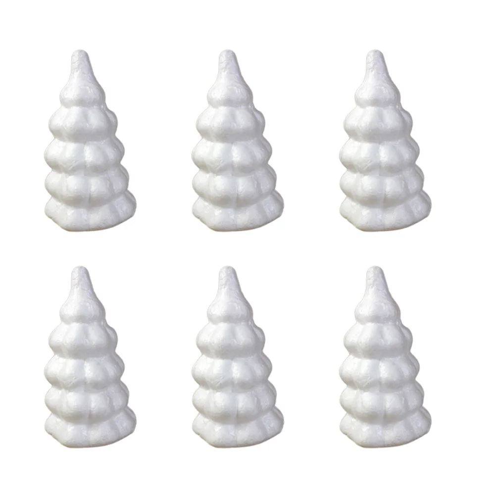 

6Pcs White Christmas Tree DIY Crafts Stylish Handmade Xmas Decor for Kids Creativity Gift Christmas DIY Crafts