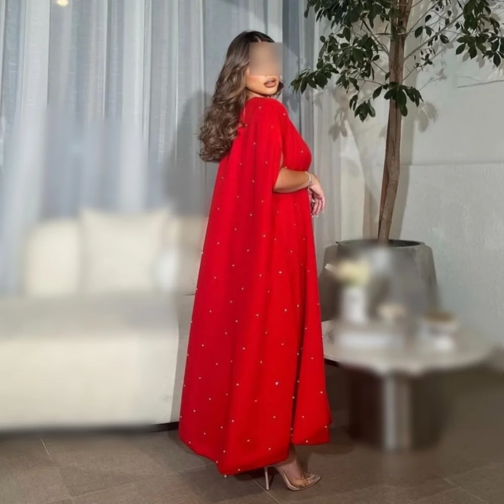 

Индивидуальный вечерний наряд Grace с блестящими бусинами, круглым вырезом, А-силуэтом, длинное платье на заказ для особых случаев, высококачественное платье для выпускного вечера/вечеринки