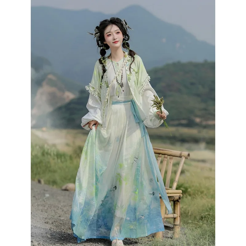 

Embroidery Tang Bijia Cardigan Chinese Han Elements Daily Spring Summer Set