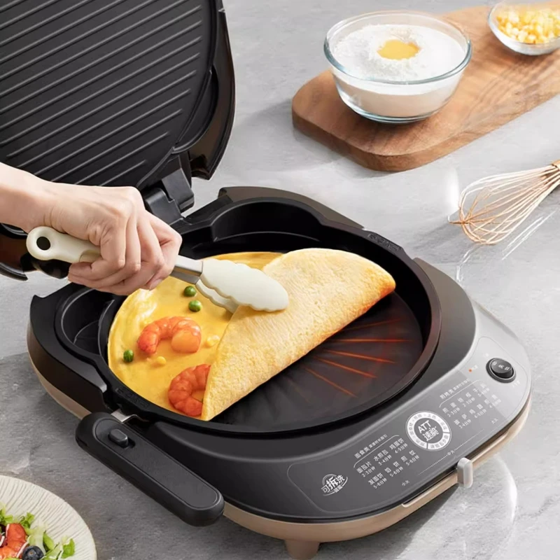 New Home Electric Griddle - Double-Side Heating Extra-Large Deepened Non-stick Pancake & Flatbread Cooking Machine