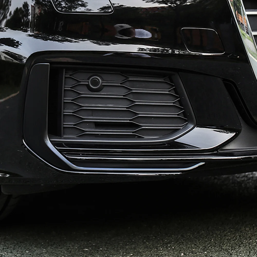 For Audi A6 SLINE S-LINE S6 C8 Avant 2019 2020 2021 2022 Front Bumper Side Air Vent Trim Fog Light Intake Hood Frame Canard