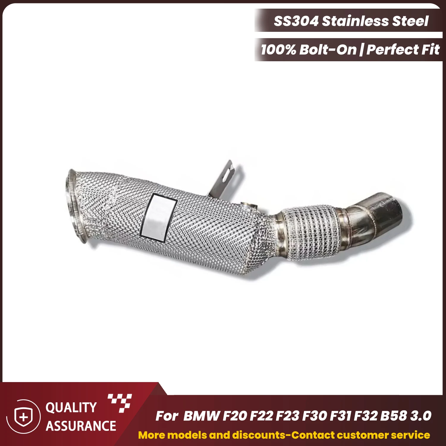 

High Flow Performance Downpipe ECCF SUS304 for BMW M140i M240i 340i 440i 540i 740i XDrive F20 F22 F23 F30 F31 F32 B58 3.0