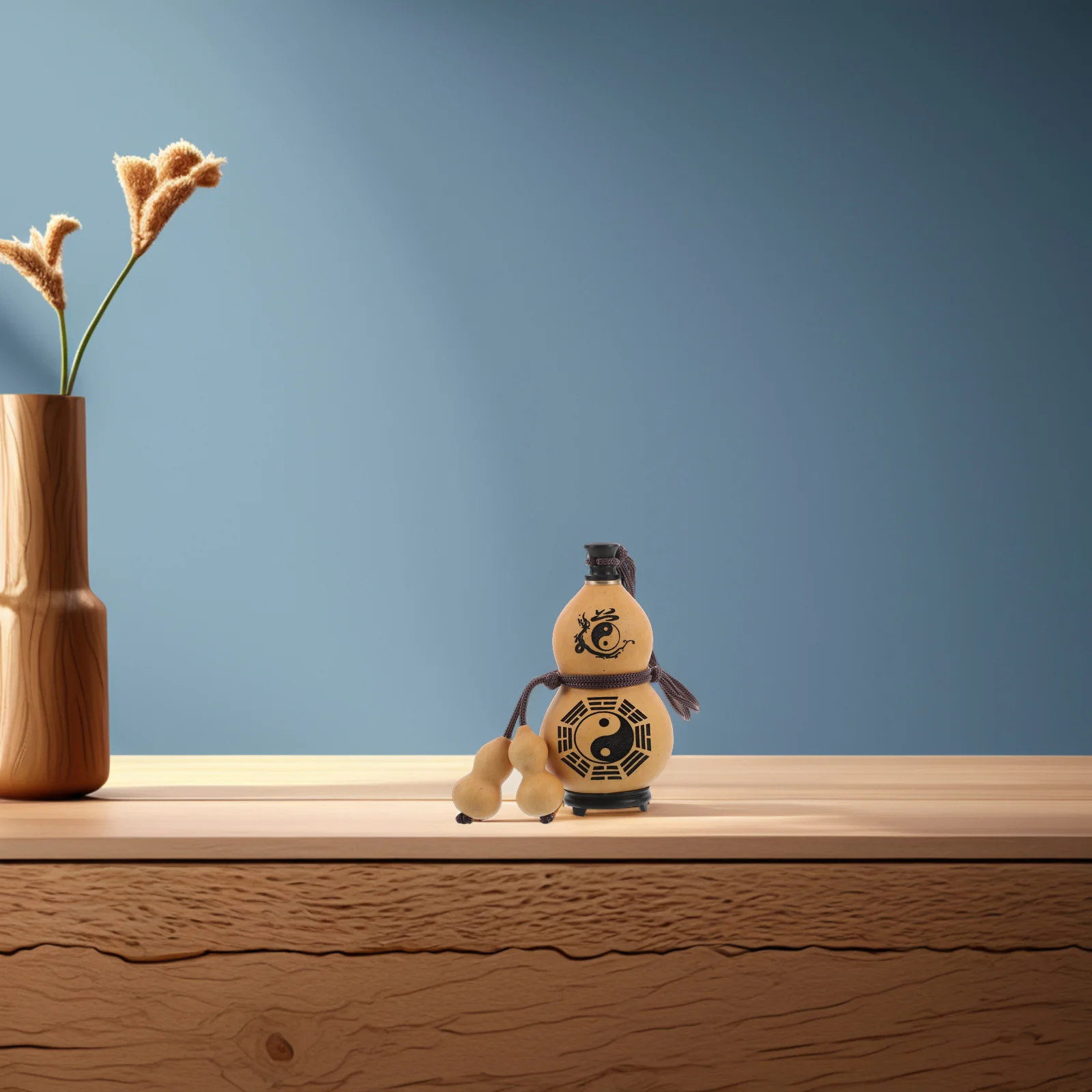 

1Set Chinese Style Natural Wine Gourd Water Bottle Portable Leakproof Stopper Gourd Flask for Outdoor Travel Hiking Camping