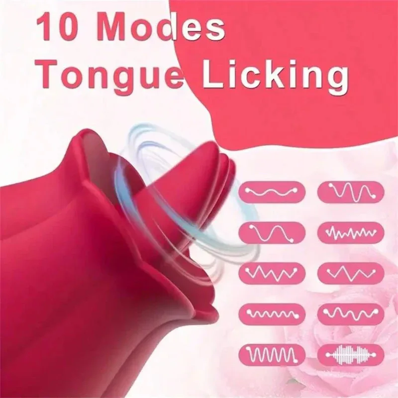 Goods Sex Toys for Women Rose-toy Swing Tongue Licking  Female Powerful Oral Nipple  Stimulator Massager Adults