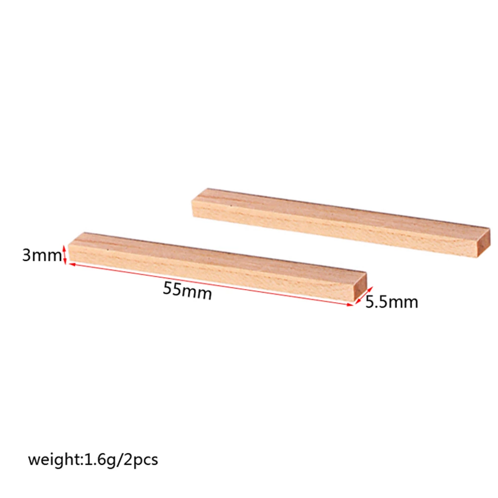 

2 PCS Guitar Pickup Spacer Pickups Part Gasket Acoustic Accessories Beige Wooden