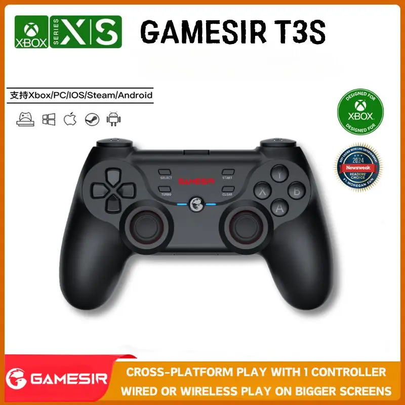 GameSir T3 T3S Wireless Gamepad Game Controller PC Joystick - for Android TV Box Desktop Computer Laptop Windows 7 10 11