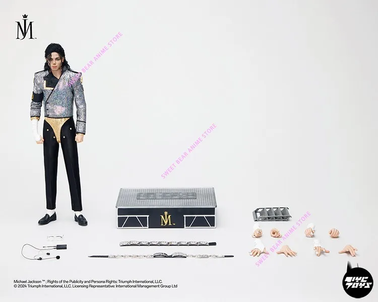 Inart michael jackson mj 1/6 escala versão de cabelo enraizado figura de ação premium anime modelo brinquedos da moda boneca de mesa colecionáveis