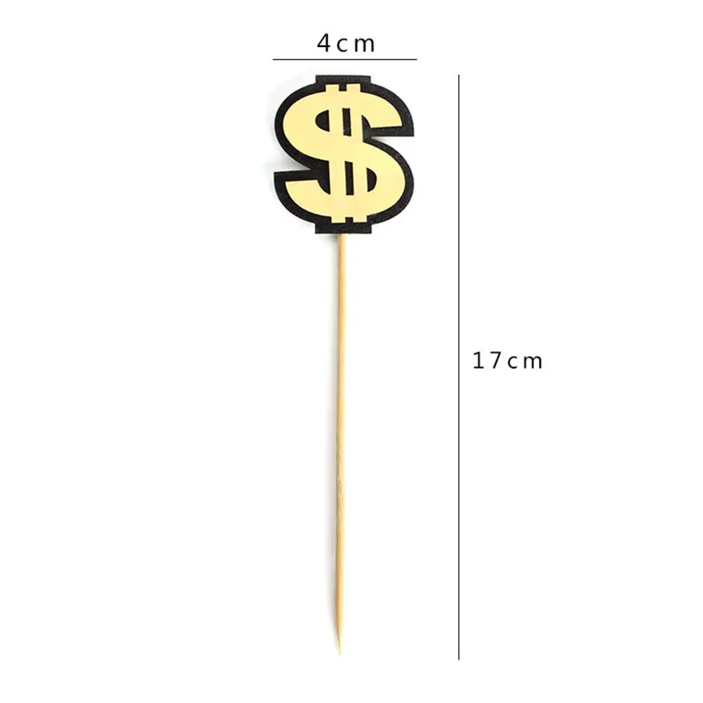 22Pcs Fashion Cake Topper Set Us Dollar Cartoon Design Premium Cake Adornment for Birthday Party Dessert Decoration Cheerful
