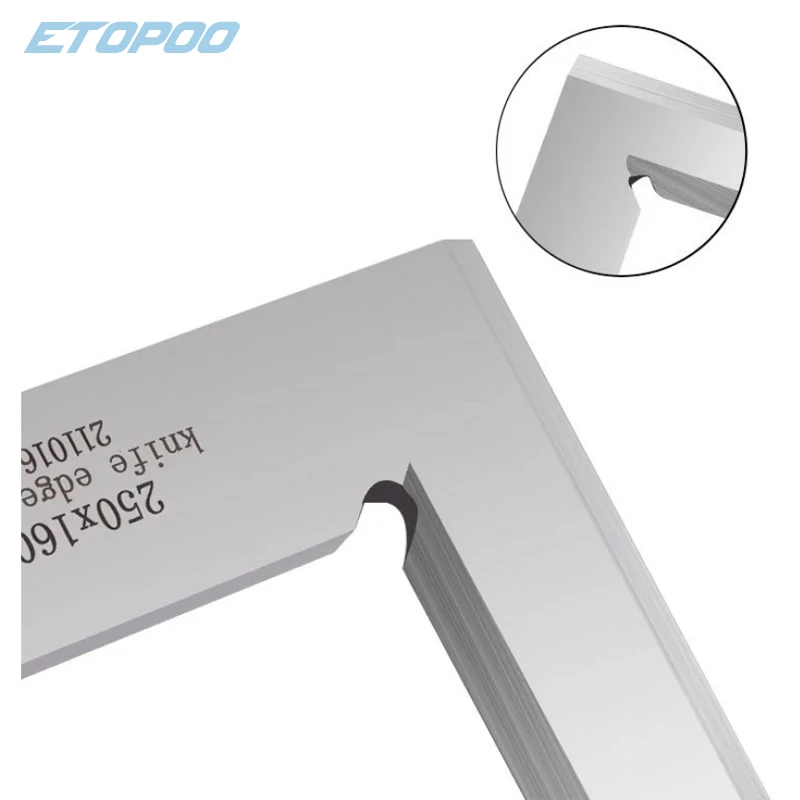 63x40mm 80x50mm125x80mm Precision Knife Edge Square Ruler 90 Degree Right Angle Ruler Engineer MeasuringTool