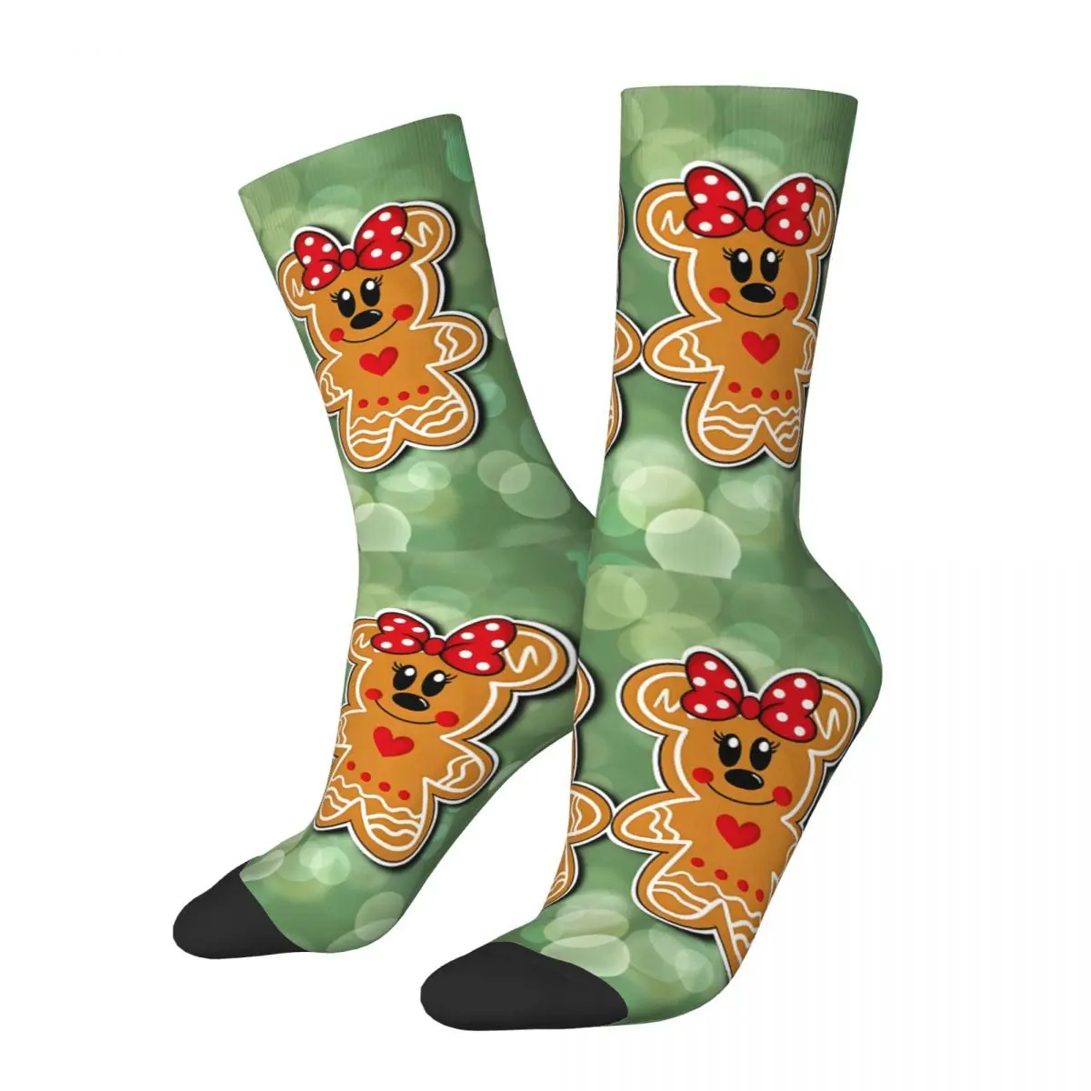 Christmas Gingerbread Socks Shopping 3D Print Boy Girls Mid-calf Sock