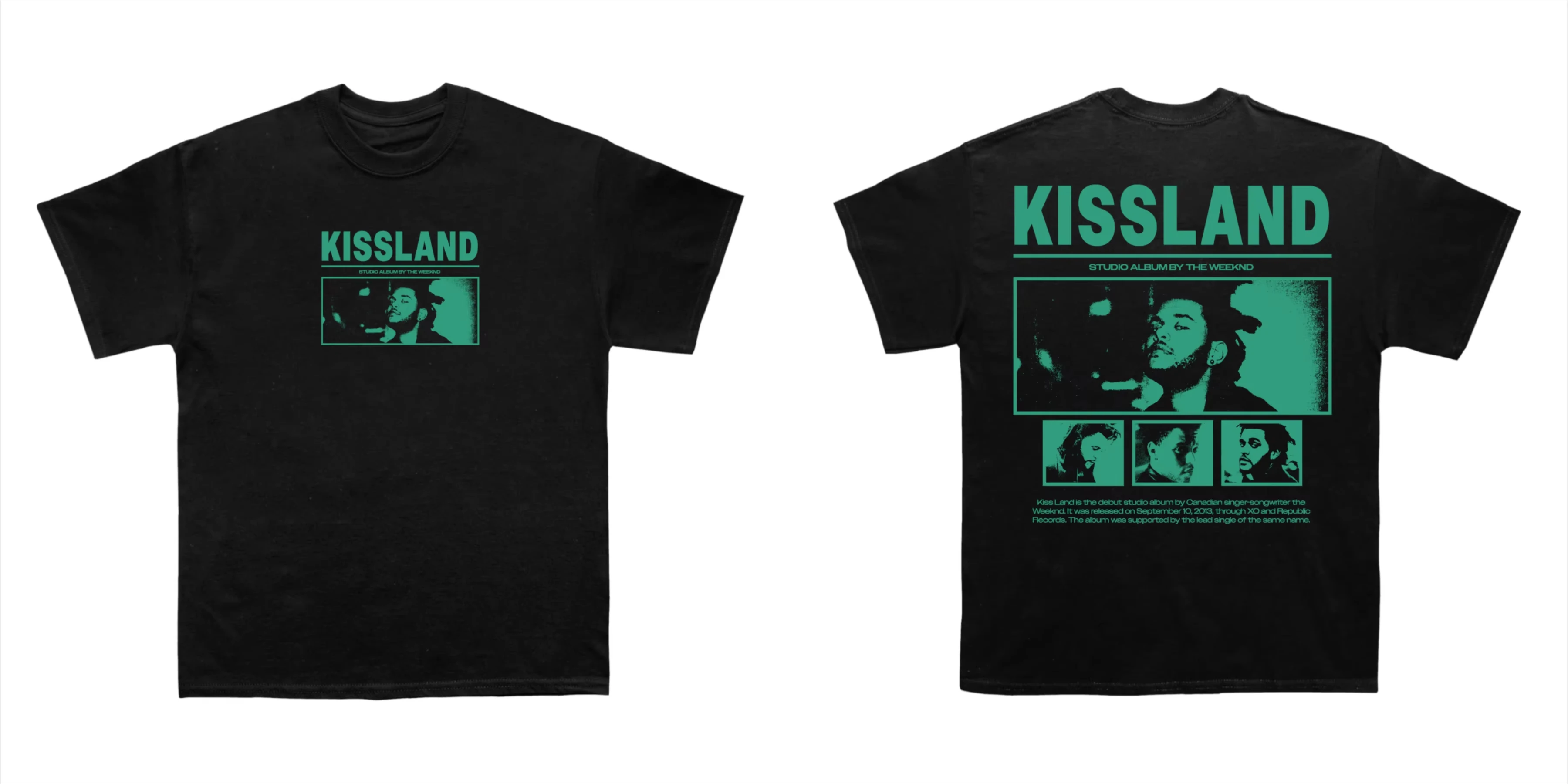 The Weeknd Kissland Retro R&B Pop Graphic T-Shirt, Streetwear 100% Cotton Oversized Short Sleeve Women And Men T-Shirt