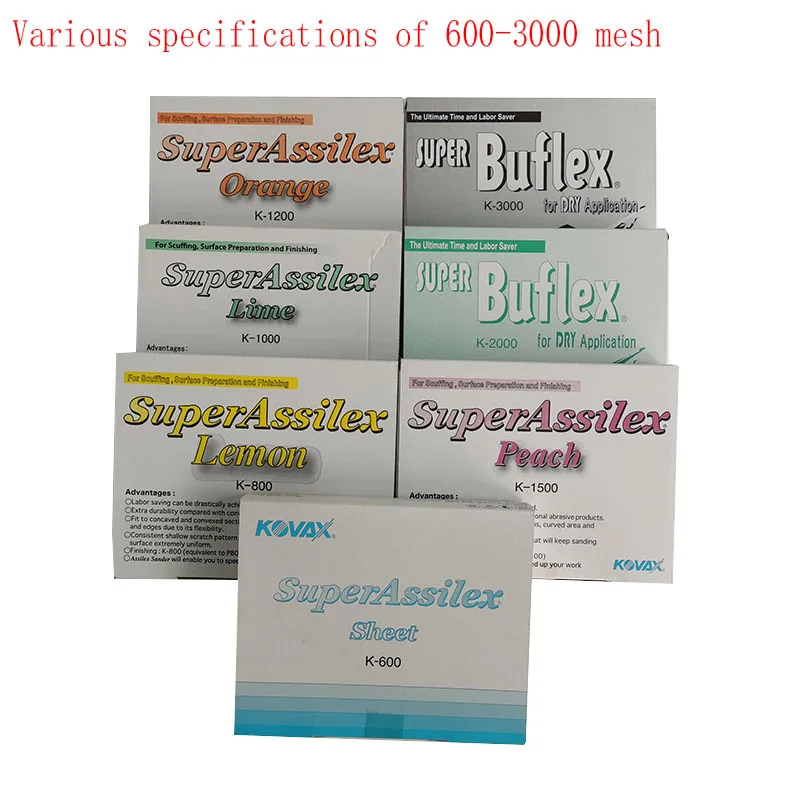 KOVAX مربع ناعم طحن ورق الصنفرة ذاتي اللصق سطح الطلاء قشر البرتقال مصقول يتدفقون الجلد 2000 شبكة الرمال الناعمة 3000